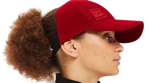 baseball cap for curly hair|More.